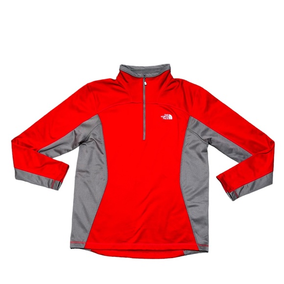 The North Face Other - The North Face RED/GRAY 1/4 zip pullover men’s size MEDIUM